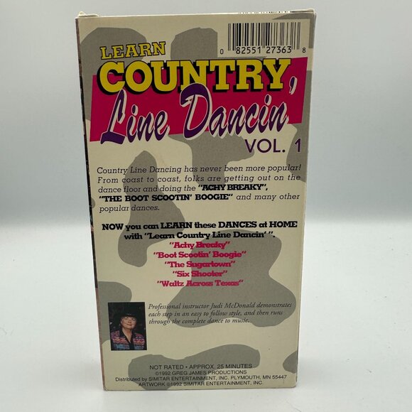 Learn Country Line Dancin Vol. 1 1992 VHS Tutorial NR - Picture 2 of 3